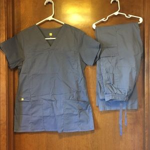WonderWink WonderFlex Gray Scrubs Size Small